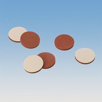 Product Image of Septa for short thread screw cap, ND9, red rubber/PTFE beige, 1000/pck, RedRubber/PTFE beige, approved IM Quality, 1,0mm