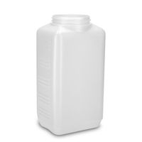 Wide Mouth Bottle, without Screw Cap, HDPE, rectangular, natur, 2000 ml, RD 80, 90,5 x 125 x 230 mm