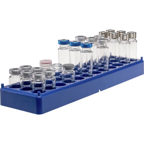 Macherey-Nagel Polypropylen Flaschenständer blau, für HS vials N18 + N20, stapelbar, 5 St/Pkg