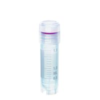 Product Image of Cryotubes, 2 ml, with external thread, screw cap with silicone seal, PP, 12,5 mm x 49 mm, with base, sterile, 10 x 100 pc/PAK