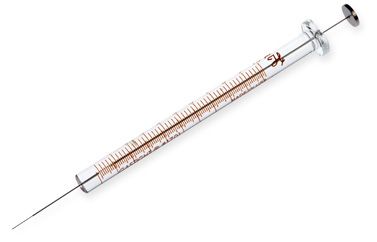 Hamilton 10 μl, Modell 1701 N Gel Loading Spritze, 0.3 mm, 25.4 mm, point style 3, max. Druck 1000 psig (68.9 bar), max. Temperatur 50°C/122°F