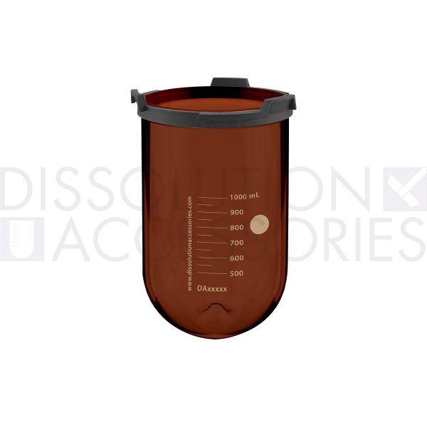 Dissolution Accessories Gefäß, Boro 3.3, braun, 1000 ml, APEX-Boden, Sotax Xtend