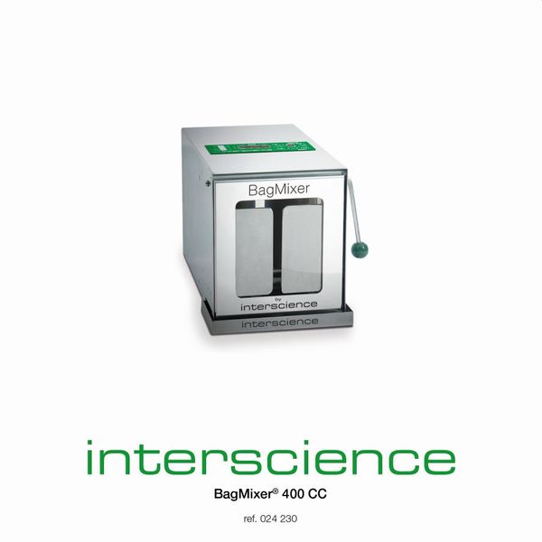 Interscience Homogenisator BagMixer 400 CC, Window door, variable speed, digital display, adjustable paddles