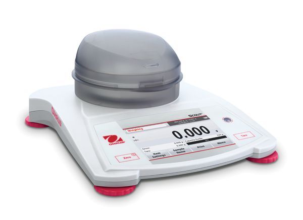 Ohaus Portable Balance Scout, STX223-EU, Readability (Certified) 0,001g, Maximum Capacity 220g Pan Size Ø93mm, USB
