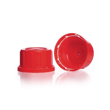 Duran Group Sicherheitsverschlüsse, GL 45 H, PP, rot, mit Ventil, für Vierkant-Schraubfl., 10 St/Pkg
