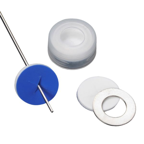 DWK Wheaton 11 mm Schnappverschluss, natur, SnapTin mit Metall-O-Ring, mit vorgeschnittenem PTFE/Silikon-Septum, EVA, 100 St/Pkg