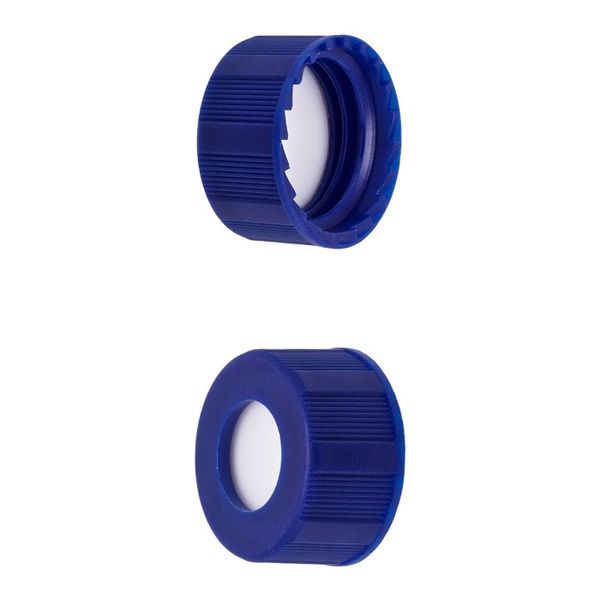 Microsolv Screw Cap blue, knurled, Sil/PP Septa, for PFAS testing, 1000 pc/PAK