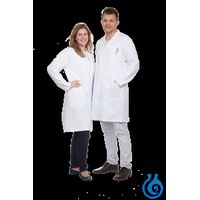 Product Image of Lab coat men, size 50, 100% cotton, lapel collar, 1/1 length