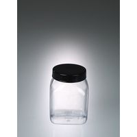 Product Image of Wide-necked box, square, PVC transp., 500ml, w/cap