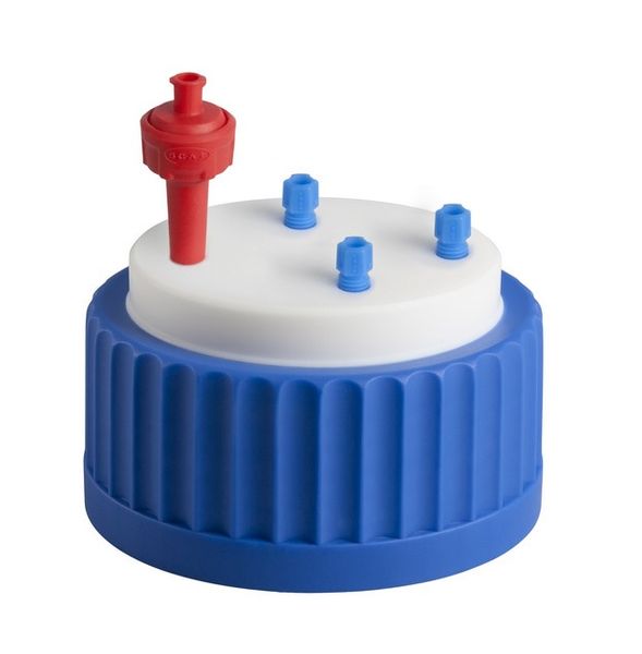 SCAT SafetyCap III, GLS80, 3x PFA-Fittings 3,2 mm AD + Belüftungsventil
