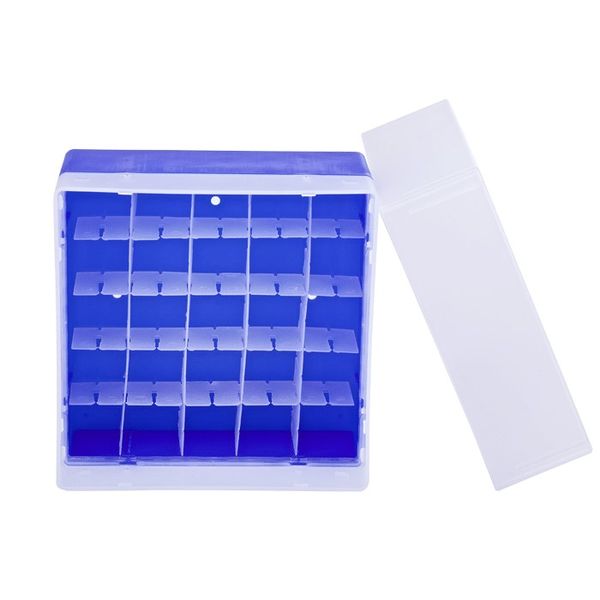 Microsolv Storage Box/Rack, blue, for 25 x 20 mm Headspace Vial