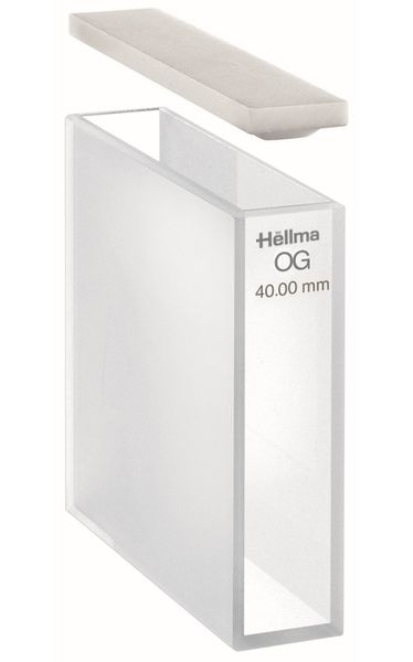 Hellma Makro-Küvette, Typ 6030-OG, Optischem Glas, WL 360-2500 nm, Schichtdicke 40 mm, PTFE-Falzdeckel, 14.000 μl