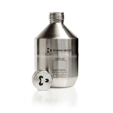Duran Group DURAN Group Edelstahlfl. GL 45, mit UN-Zulass., Schraubverschluss, und Dichtscheibe, 1500ml