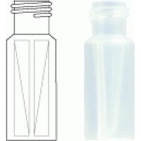 Product Image of 0,3 mL Polypropylen Gewindeflasche N 9 AD: 11,6 mm, Außenhöhe: 32 mm transparent, mit Innenkonus, Packung à 100 Stück