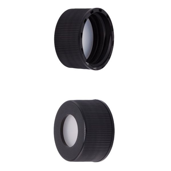 Microsolv Screw Cap black, 24 mm, EPA-Style, with Sil/PTFE Fitted Septa, 100 pc/PAK