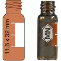 Product Image of 1.5 mL Screw Neck Vial N 8 outer diameter: 11.6 mm, outer height: 32 mm amber, flat bottom