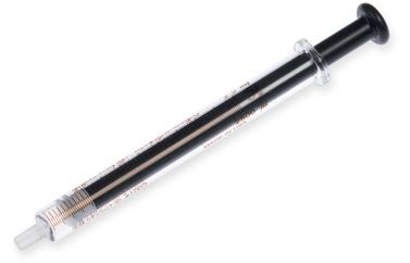Hamilton 2.5 ml, Modell 1002 LT Spritze, ohne Nadel, max. Druck 200 psig (13.8 bar), max. Temperatur 115°C / 239°F