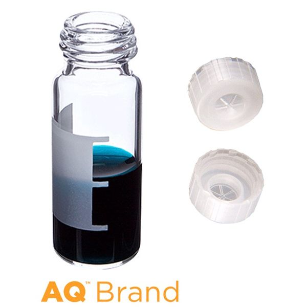 Microsolv EPP Vial clear, 2 ml, PE Screw Cap natural with thinned penetration point, Write-on Patch, 100 pc/PAK