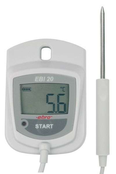 Ebro Electronic EBI 20-TE1 Datenlogger für Temperatur mit 2 Punkt Werkskalibrierzertifikat