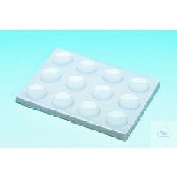 IDL GmbH Platte mit 12 Vert./20mm D., 4-eckig LxBxH/mm 115x85x6, Porz./glasiert 10 St.