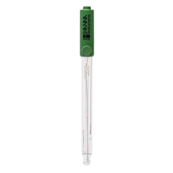 HANNA Instruments Deutschland GmbH Digital pH electrode with temperature sensor, glass, refillable, for edge , pH 0-14, ceramic junction Single