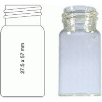 Product Image of 20 mL Screw Neck Vial N 24 outer diameter: 27.5 mm, outer height: 57 mm clear, flat bottom, 100/PAK