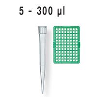 Product Image of Pipette tips, bulk packed, in bags, XXL, 5 - 300 µl, PP, colorless, Cert. LS-Q, non-sterile, 10000 pc/PAK