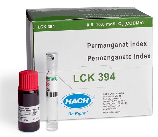 Hach Lange Küvettentest Permanganat-Index 0,5 - 10 mg/L O2, 25 St/Pkg, Lagern bei 15 -25°C, 12 Monate haltbar ab Produktion