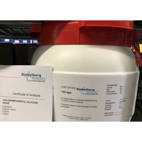 Dinkelberg Analytics Chloramphenicol Glucose Agar, 5 kg