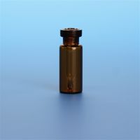 Product Image of 100 µl Amber Interlocked Vial with Insert, 12x32 mm 11 mm Crimp, 100 pc/PAK