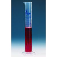 Product Image of Messzylinder, hohe Form, Klasse B, 500 ml : 5 ml, PP, blaue Graduierung, 5 St/Pkg