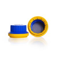 Product Image of Tamper-evident screw cap/perforated ring blue/yellow, GL 45, 10 pc/PAK