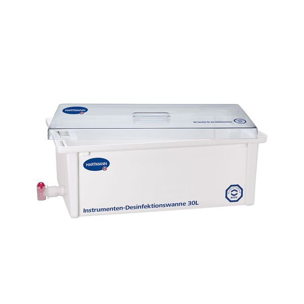Bode 30-Liter-Desinfektionswanne, inkl. Siebeinsatz, Deckel und Ablaufhahn