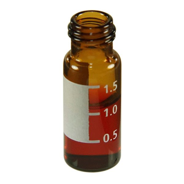 Microsolv Vial amber, 2 ml, Screw Thread 9 mm, Write-on Patch, deactivated, 100 pc/PAK