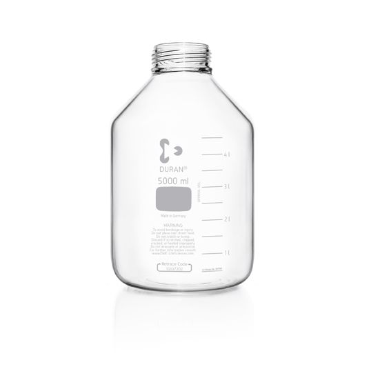 Duran Group Wide neck bottle, clear glass, GLS 80, 5000 ml