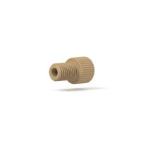 Product Image of Flangeless Nut PEEK, Short, 1/4-28 Flat-Bottom, for 1/16'' OD Natural, 10pc/PAK