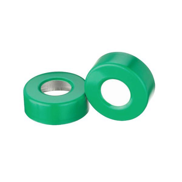 DWK Wheaton Aluminum cap, green, open top, without insert, 20 mm OD, 1000 pc/PAK