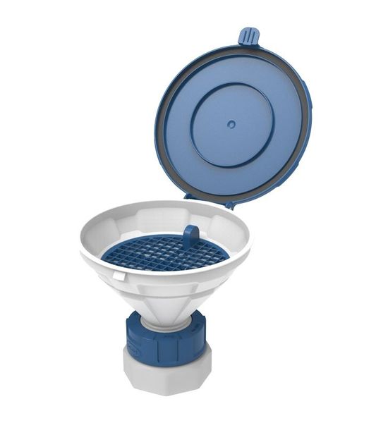 SCAT Deckeltrichter MARCO, S70/71, PE-HD, mit herausnehmbarem Sieb, Trichter 157 mm AD, 140 mm ID