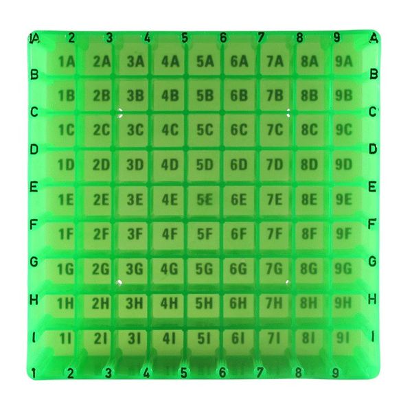 Microsolv Storage Box/Rack, green, for 81 x 2 ml Autosampler Vial