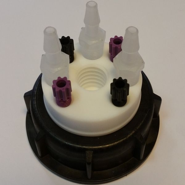 A.I.T. France Smart Waste Cap S55, Aktivkohlefiltereinsatz + 4 Eingänge (1/8 oder 1/16) + 3 Lecks (6-9 mm)
