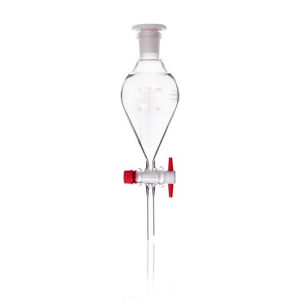 Duran Group DURAN Scheidetrichter, konische Form mit PTFE-Küken, mit NS, 100 ml