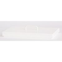 Product Image of Flat lid PP white, with handle, for E12