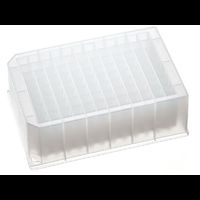 Square 96 Well Microplate, PP, certified, height 44, 4mm, V-shape, 7 mm diameter, 2000 µl, 5/pck, uncoated, non-sterile
