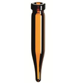 Altmann Analytik ND8 0,6ml Mikroflasche, 40x7mm, Braunglas, konisch, 1. Hydrol. Klasse, 10x100/PAK