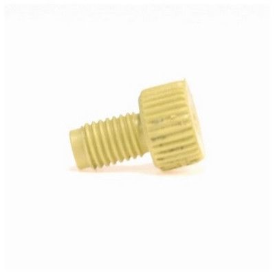 Microsolv Tubing Connector Fittings, Low Pressure, 1/16'', PEEK, Yellow with 1/4-28 Screw Threads, for use with Flange Free, polymeric tubing, 10 pc/