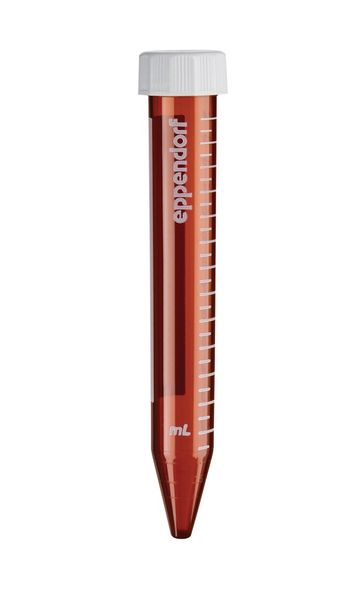 Eppendorf Konische Röhrchen, 15 mL, ambra, steril, pyrogen-, DNase-, RNase- und DNA-frei, 4 x 50 St/Pkg