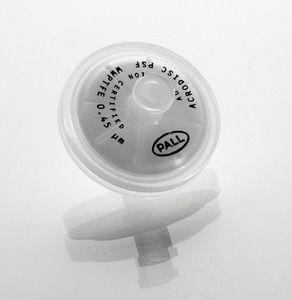 Pall Corporation Spritzenvorsatzfilter Acrodisc PSF, wwPTFE, 25 mm, 0.45 μm, Luer-Lock innen/Luer-Slip außen, 50 St/Pkg
