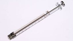 Hamilton 100 μl, Modell 710 RN Spritze, ohne Nadel, max. Druck 2000 psig (137.9 bar), max. Temperatur 115°C / 239°F