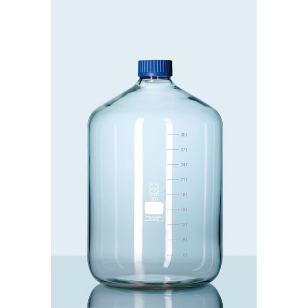 Duran Group Weithalsflasche, Klarglas, GLS 80, 30000 ml, mit Schraubverschluss, Ausgießring