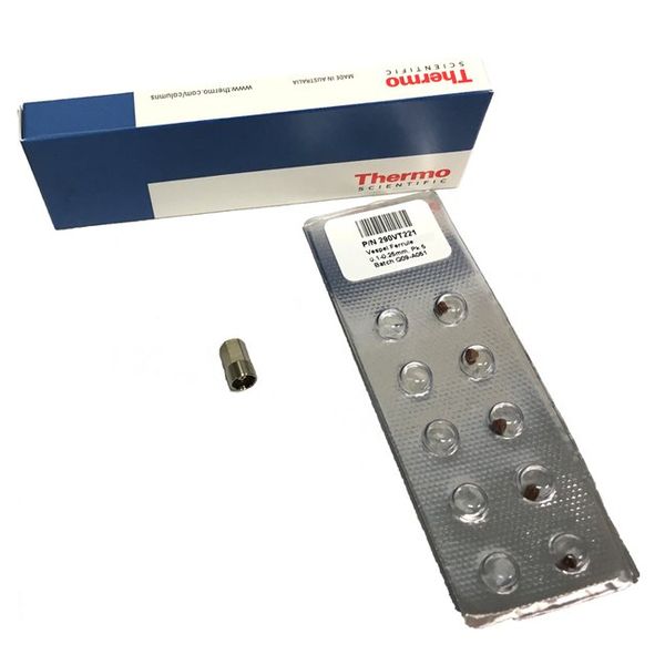 Thermo Fisher Scientific Spring Loaded Transfer Line Nut and 5 Pack Of Vespel SCP-5000 0.4mm ID Ferrules For GC-Orbitrap